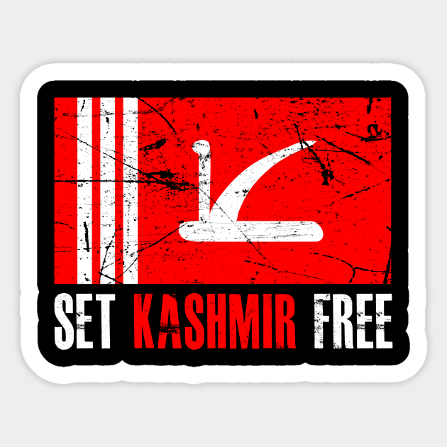 Set Kashmir Free - Kashmiri Wants Freedom From India Sticker by mangobanana